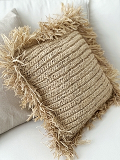 FUNDA ALMOHADÓN RAFIA Cuadrado