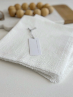 SET x 4 SERVILLETAS TUSOR Off White