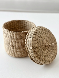 CESTO C/TAPA CIRCULAR Seagrass - tienda online