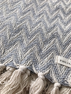 MANTA AGADIR CHEVRON Gris - tienda online