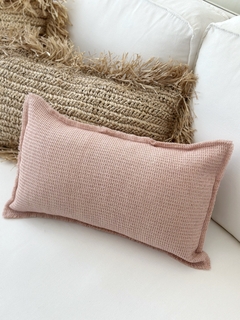 ALMOHADÓN WAFFLE Rosa 50x30 - tienda online