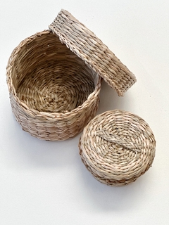 SET x 2 CESTOS C/TAPA CIRCULAR Seagrass en internet