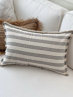 ALMOHADÓN LINO TUSOR Rayas 60x40 - tienda online