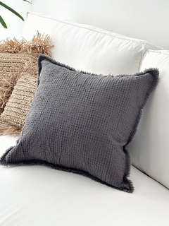 ALMOHADÓN NIDO Gris Oscuro 50x50 - tienda online