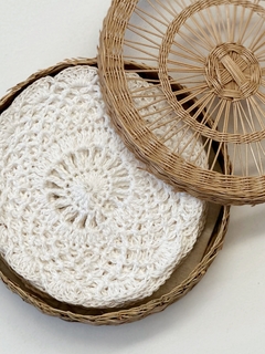 CAJA CON POSAVASOS CROCHET - comprar online