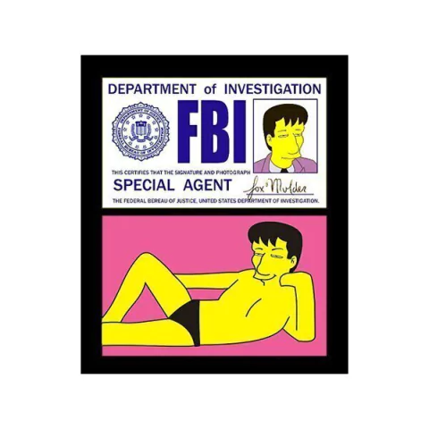 Credencial Doble FBI Mulder - The SImpsons Expedientes X - XFiles