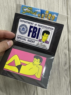 Combo Credenciales Dobles FBI Fox Mulder y Dana Scully - The SImpsons Expedientes X - XFiles en internet