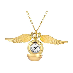 Colgante Collar Snitch Dorada con Reloj - Harry Potter