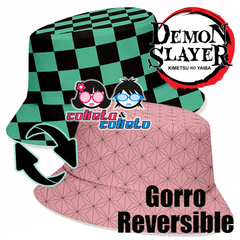 Gorro Piluso Pescador Demon Slayers Tanjiro Nezuko (REVERSIBLE)