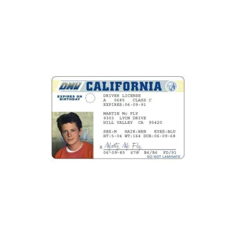 Credencial Marty Mc Fly - Volver al Futuro