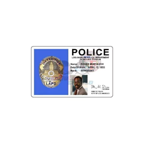 Credencial Danny Glover - Roger Murtaugh - Arma Mortal