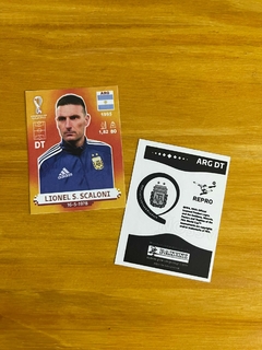 Figurita DT ARGENTINA - LIONEL SCALONNI - REPRO - Qatar 2022