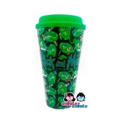 Vaso Plastico con Tapa - RICK AND MORTY - Licencia Oficial