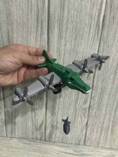 Bombardrilo Crocodrilo - Brain Rot - 3d con hélices móviles - 16x22cm - COKETACOKETO