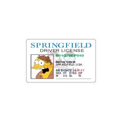 Credencial Barney - The Simpsons