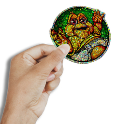 Sticker Holográfico Bebé Sinclair - Dinosaurios