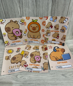 Pack 6u. Separadores Materias - Caratulas Escolares - Capybara - comprar online