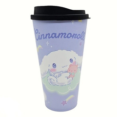 Vaso Plastico con Tapa - Cinnamoroll - Sanrio - Licencia Oficial