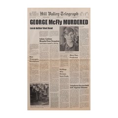 Diario Hill Valley Telegraph "George Mc Fly Murdered" - Volver al Futuro