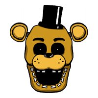 Sticker FNAF - Five Knights of Freddys - Golden Freddy