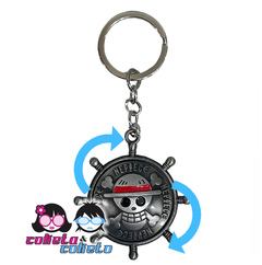 Llavero One Piece Monkey Luffy Giratorio Plateado - comprar online