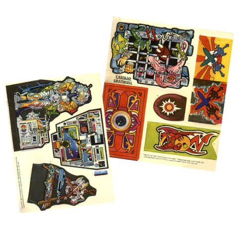 Stickers Castillo Grayskull - Repro - 2 Planchas - Masters of the Universe - Motu