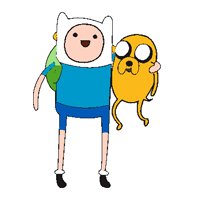 Sticker Finn y Jake - Hora de Aventura