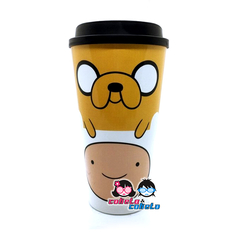 Vaso Plastico con tapa - HORA DE AVENTURA - ADVENTURE TIME - Licencia Oficial