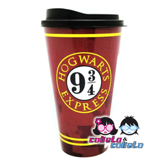 Vaso Plástico con tapa - Plataforma 9 3/4 - Harry potter - Licencia Oficial