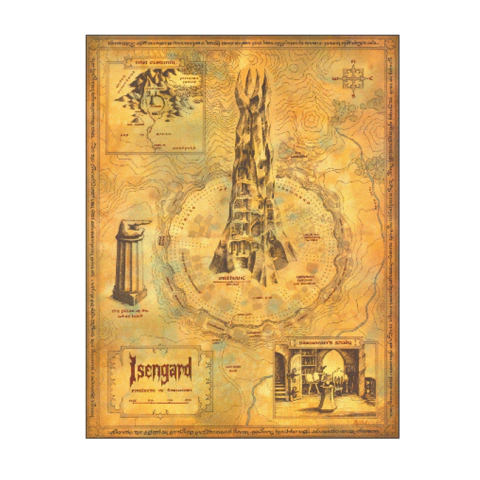Mapa Isengard - LOTR - Lord of the Ring - Hobbit