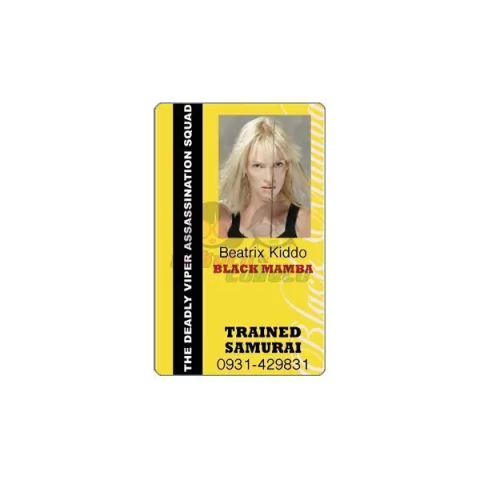 Credencial Beatrix Kiddo - Mamba Negra - Kill Bill