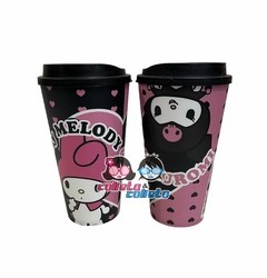 Vaso Plastico con tapa - My Melody y Kuromi - Licencia Oficial