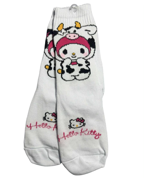 Medias My Melody Vestido de Vaquita - Sanrio - Puño Tenis - TALLE ADULTO 35/43 - comprar online