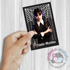 Estampita Santa Merlina - Wednesday Addams