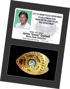 Credencial Doble Miami Vice - James Sonny Crockett