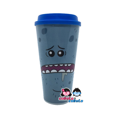 Vaso Plastico con Tapa - Rick & Morty - Mr Meeseeks - Licencia Oficial