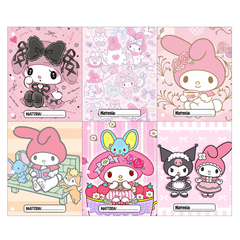 Pack 6u. Separadores Materias - Caratulas Escolares - My Melody - Sanrio - comprar online