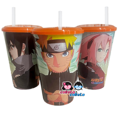 Vaso Plástico con tapa y sorbete - ANIME - Naruto