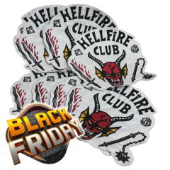 Parche Bordado Hellfire - Stanger Things - Tamaño Espaldar 20cm - Black Friday - comprar online