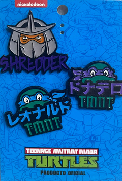 Pins Set Originales TMNT - Shredder - Leonardo - Donatello