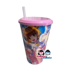 VASO PLASTICO CON TAPA Y SORBETE - ANIME - SAKURA CARD CAPTOR - comprar online