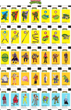 Pack 35 Stickers Chicles + 4 sobres - Las Tortugas Ninjas Mutantes - TMNT