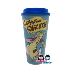 Vaso Plastico con tapa - Vaca & Pollito - Cow & Chicken - Licencia Oficial