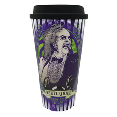 Vaso Plastico con tapa - Beetlejuice - Licencia Oficial