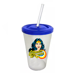 Vaso Retro Plástico - Wonder Woman - Mujer Maravilla - Dc Comics