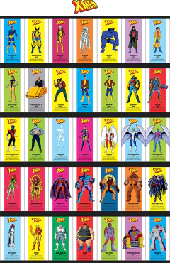 Pack 35 Stickers Chicles + 4 sobres - Xmen, Serie Animada - The Animated Serie - TAS