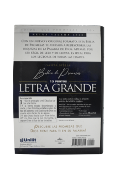 Biblia De Promesas-rvr60-letra Grande-negro- - comprar online