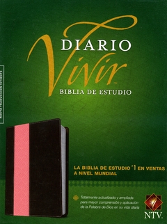 Biblia diario vivir de estudio NTV Rosa Marron - comprar online