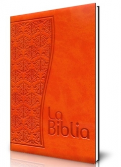 Biblia flexible naranja con cierre - comprar online