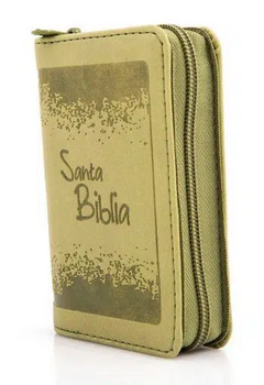 Biblia Mini verde militar RVR1960 con cierre